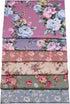 Hanjunzhao Retro Floral Fat Quarters Fabric Bundles 18 x 22 inch for Quilting Sewing Crafting...