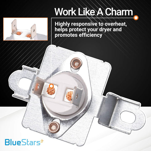 DC96-00887A & DC47-00018A Dryer Thermal Fuse and Thermostat Kit Replacement by BlueStars – Exact Fit For Whirlpool & Samsung Dryers - Replaces DC96-00887C PS4276292 PS4205217