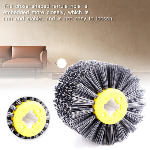 CPROSP Wire Drawing Wheel, 120 Grit Nylon Brush, Fits Restorer Tools, Abrasive Wheel for Derusting, Deburring and Cleaning Wooden Floor...