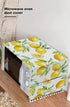 Microwave Oven Dust Cover, Yellow Lemon Watercolor Fruits Anti-Slip Refrigerator Dust Cover Washing Machine Top Cover with Storage Pockets 12" X 3...