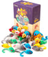 CHIWAVA 60PCS 4.1'' Furry Cat Toy Mice Rattle Small Mouse Kitten Interactive Play Assorted Color...