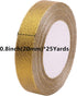YAKA 2 Rolls 4/5 Inch 50 Yards Polyester Yarn Metallic Glitter Ribbon for Holiday Wedding Birthday Party Decoration Gift Wrapping (Black and Gold,...