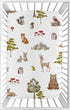 Sweet Jojo Designs Woodland Forest Animals Boy Girl Gender Neutral Unisex Fitted Mini Crib Sheet Baby Nursery Infant Newborn Bed Room Portable Pac...