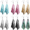 6 Pairs Sequin Dangle Earrings Mesh Grid Tassel Drop Earrings Colorful Sequin Earrings for Women (Large, Simple Style)...