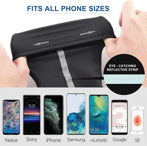 Easyports 2 Pocket Wrist Wallet Wrist Cell Phone Holder, Ankle Wallet, Sweat Bands, Armband, Hidden Pouch, Wristlet Wallet for Travel, Outdoor Spo...