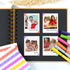 Scrapbook Photo Album Black Paper Pages DIY Album Wedding Anniversary Baby Family Memory Scrapbook Brown with 2pcs Stickers...