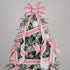 MEEDEE Christmas Felt Ribbon 2.5 Inch Wired Felt Ribbon 10 Yards White Felt with Pink Velvet Middle Rickrack Cutout Christmas Ribbon for Christmas...
