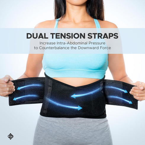 Elastic Lumbar Support Belt for Women & Men - Adjustable Back Brace for Herniated Disc Pain Relief, Heavy Lifting, Workouts & Exercise - Lower Bac...