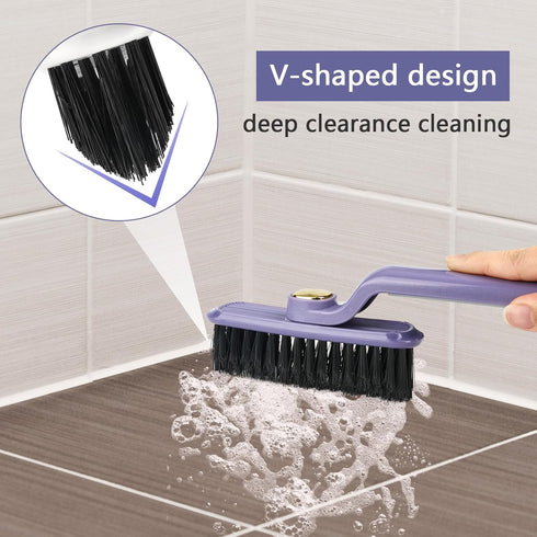 Detail Cleaning Brush Hard Bristle Crevice Cleaning Brush: Rotating Crevice Cleaning Brush, Bristled Crevice Cleaning Brush, Crevice Brush for Cle...