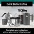Coffee Gator Coffee Canister - 22oz, Airtight Stainless Steel Kitchen Food Storage Container with Date Tracker, Scoop for Grounds Coffee Bar Acces...
