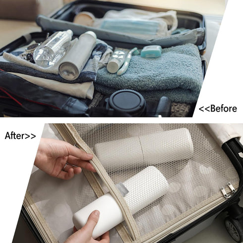 Travel Toothbrush Case, Portable Tooth Brush Holder and Toothpaste Cover Container with Mouthwash Cup, Compact Oral Clean Tools Organizer for Trav...