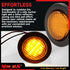 NEWSUN® 2PCS Premium 2.5" Round LED Trailer Lights,13 Amber LEDs Side Marker Lights, Clearance Lights Kits with Grommet & 2-Pin Plug - Universal f...