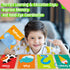 50 PCS Kid First Cognitive Flashcards,Double Sided Printed 7 in 1 Colorful Cards Alphabet,Numbers, Foods,Animals,Shapes,Colors with 3 Reclosable R...
