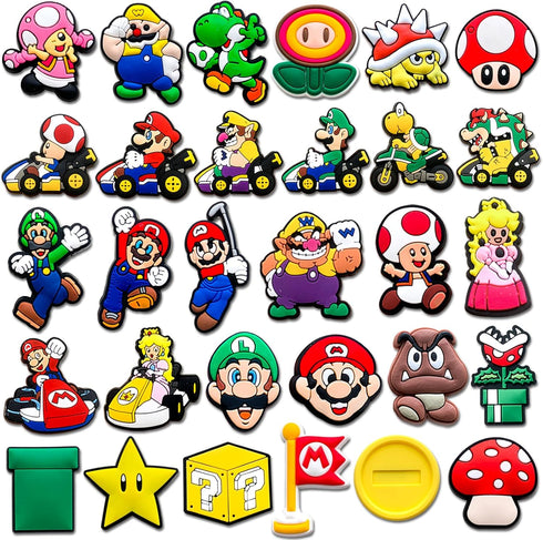 30Pcs Game Shoe Charms for Clog Sandals Decoration, Cartoon Game Shoes Decoration Accessories for Party Favor...
