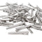 Honbay 50PCS Silver Tone Single Prong Metal Alligator Hair Clip Flat Top with Teeth for Arts & Crafts Projects, Dry Hanging Clothing, Office Paper...