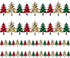 49.2 Ft Christmas Tree Bulletin Board Border, Self-Adhesive Plaid Leopard Christmas Tree Bulletin Board Border Trim for Christmas Winter School Cl...