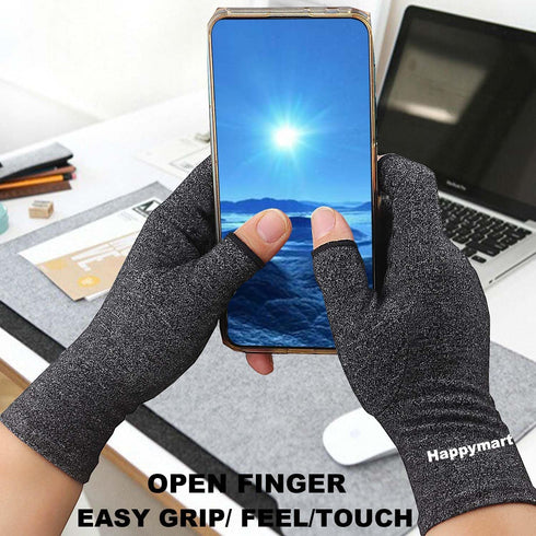2 Pairs Arthritis Gloves for Women for Pain, Compression Gloves for Carpal Tunnel Relief, Rheumatoid Osteoarthritis, Fingerless Gloves for Women a...