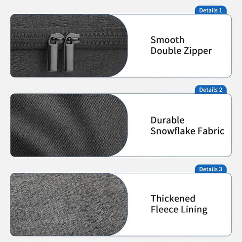 Smart Case for Apple AirPods Max with Sleep Mode,Potective Convenient Carrying Travel Hard Organizer Storage Cover Bag (Black Snow Cloth)...