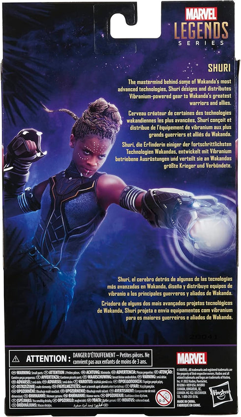 Marvel Legends Series Black Panther Legacy Collection Shuri 6-inch Action Figure Collectible Toy, 2 Accessories...