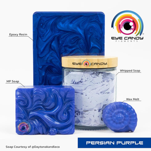 Eye Candy Pigments Premium Purple Mica Powder - Persian Purple (25gr) - for Epoxy, Resin, Soap, Paint, Woodworking, Acrylic Pouring, Bath Bombs, F...