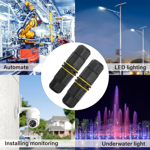 IP68 Waterproof Electrical Cable Connector Outdoor Waterproof M20 4 Pole Plug Connector Wire Range(3.5-10mm) for Outdoor Led Lighting Street Lamps...