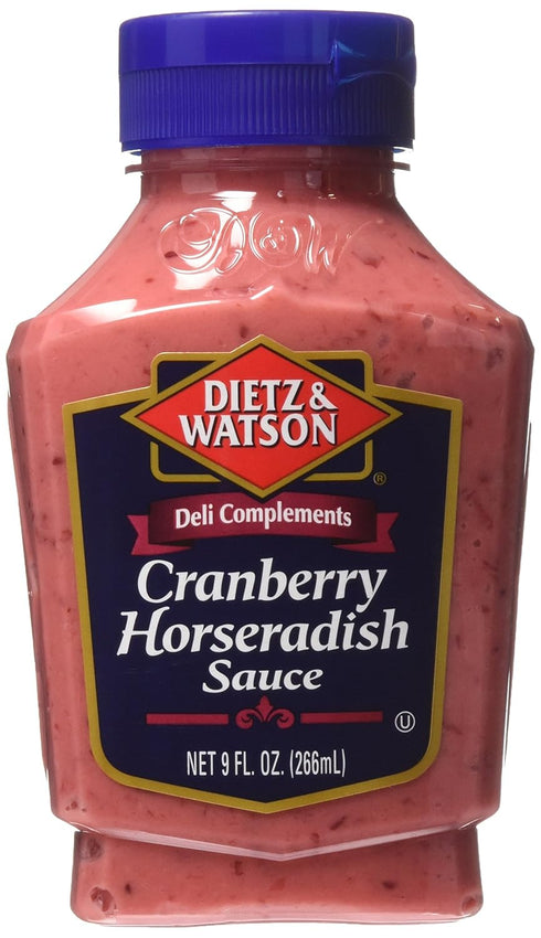Dietz & Watson, Deli Compliments, Cranberry Horseradish Sauce, 9oz Bottle (Pack of 2)...