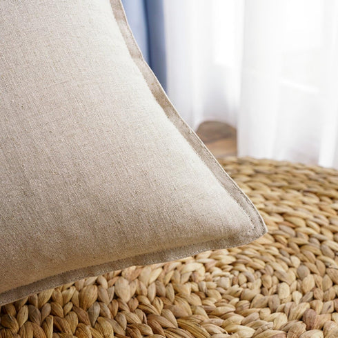 Jeanerlor Cotton Linen Soft Soild Decorative Square Throw Pillow Covers Set Cushion Case for Sofa Bedroom Car24 x 24 Inch 60 x 60cm, Light Linen...