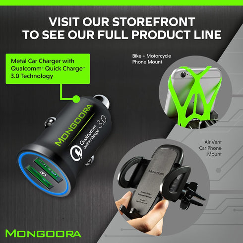Car Charger Adapter - Metal, Portable, 3.0 Car Chargers with Dual USB Ports and Fast Charging Technology - Compatible with iPhone, iPad, Samsung G...