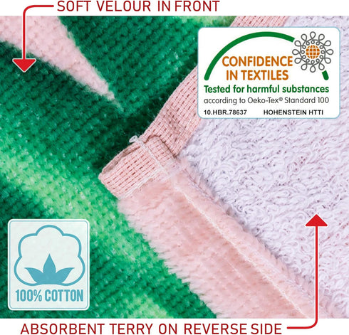 Softerry Flamingo Beach Towel 30 x 60 inches 100% Cotton (Flamingos and Hibiscus, 30" x 60")...