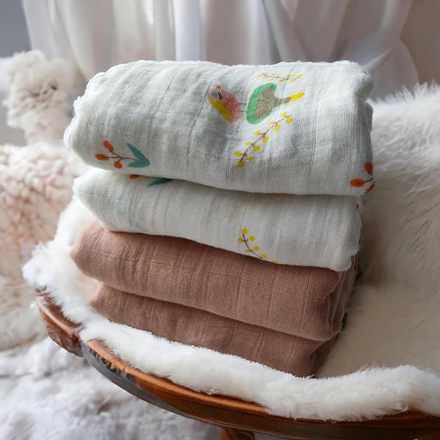 Muslin Swaddle Blankets,Newborn Essential Must Haves. pre-washed for zero shrinkage. Generously sized & soft for baby comfort. perfect for breastf...