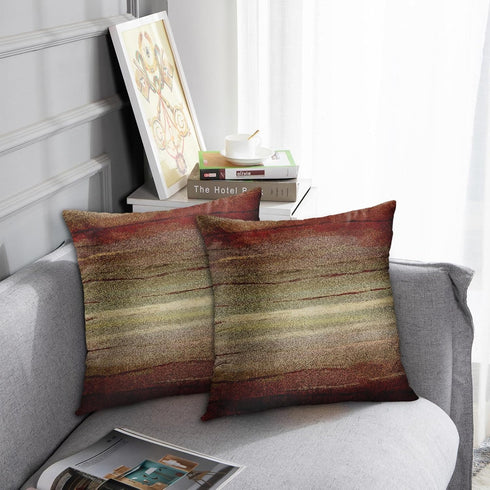 Emvency Set of 2 Throw Pillow Cover Western Tribal Geometric Brown Southwest Decorative Pillow Case Home Decor Square 18 x 18 Inch Pillowcase...