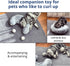 Happi N Pets Large Cat Pillow for Indoor Cats, Fluffy & Cozy Cat Calming Pillow with Two Toy Balls, Luminous Cat neck pillow, Half Donut for Joint...