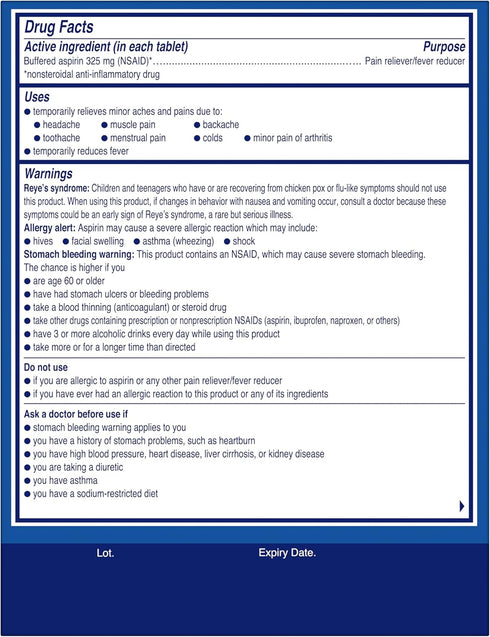 Alka-Seltzer Effervescent Tablets Original Flavor, Fast Multi-Symptom Relief from Headache and Body Ache, Dissolvable Effervescent Fizzy Tablets, ...