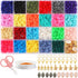 Flat Beads for Jewelry Making, Acrsikr Heishi Clay Disc Beads Bracelet 6mm...