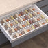 Spice Drawer Organizer, 6 Pcs Clear Acrylic In Drawer Seasoning Jars Rack, Expandable From 8" to 16" Kitchen Cabinets/Countertop Drawer Spice Rack...