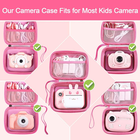MINIBEAR Kids Camera Case Compatible Kids Camera, Case for Camera for Kids and Kids Action Camera Accessories, 6.1 x 4.9 x 3.4 inch Shockproof Sto...