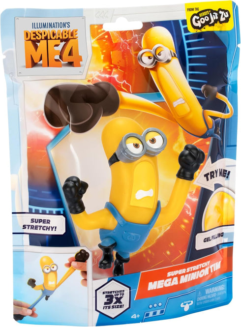 Minions Despicable ME 4 Super Stretchy Mega Tim | Heroes of Goo JIT Zu Action Figure Toys | Unique Gel Filling | Stretch him up to 3 Times his Siz...