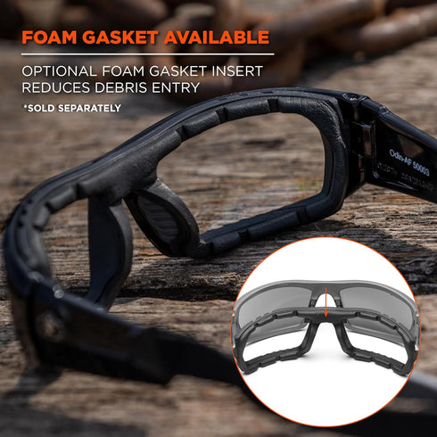 Skullerz Odin Safety Sunglasses - Black Frame, Copper Lens...