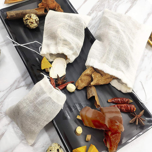 30 Pcs 4 x 6 Inches Natural Unbleached Cotton Drawstring Bags Spice/Herbs/Tea/Soup Bags,Muslin Bags Sachet Bag for Home Supplies...