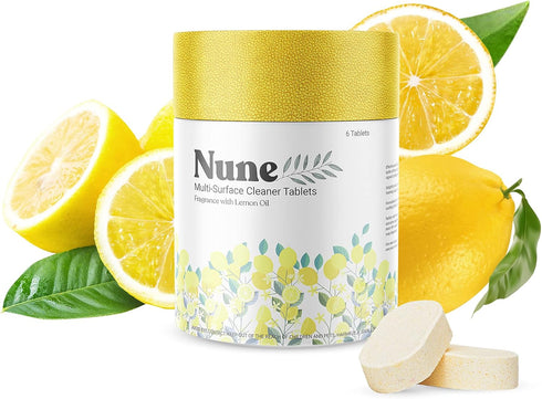 Nune Multi-Purpose Cleaner Refills - All Purpose Cleaning Tablets 6 Pack - 144 fl oz total (24 fl oz each) - Shower, Counter, Floor, Furniture, Ba...
