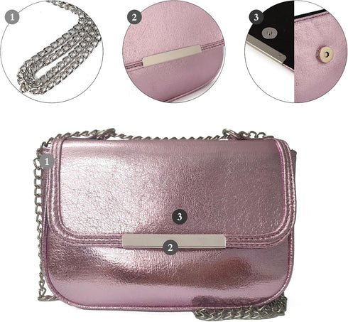 Gladdon Shoulder Bags for Women Bling Purse Sparkle Evening Shoulder Purses with Chain Strap...