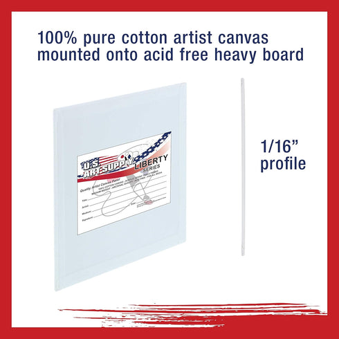 US Art Supply 4 X 4 inch Professional Artist Quality Acid Free Canvas Panel Boards 24-Pack (1 Full Case of 24 Single Canvas Panel Boards)...