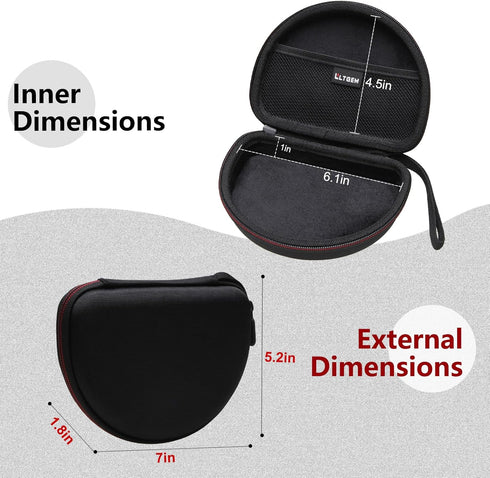 LTGEM Hard Case for Sony MDR-ZX110/ZX110AP/ZX110NC/ZX310AP Wired On-Ear Headphones, for iClever BTH22 Kids Headphones - Travel Protective Carrying...