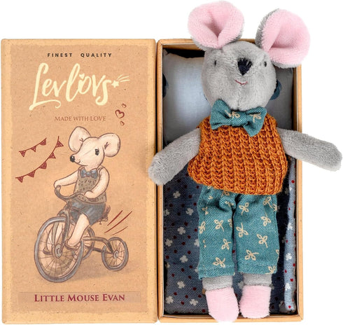 LEVLOVS Mouse in a Matchbox Toy Baby Registry Gift Plush Toy Circus Mouse...