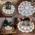 Damanni Beige Cotton Handmade Crochet Lace Tablecloth Doilies Table Overlay,Round,16 Inch,2PCS...