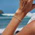 Gold Bracelets for Women 14K Gold Plated Beaded Bracelets Gold Stretch Bead Bracelet Handmade Ball Charm Bracelet Dainty Gold Jewelry Gifts for Wo...