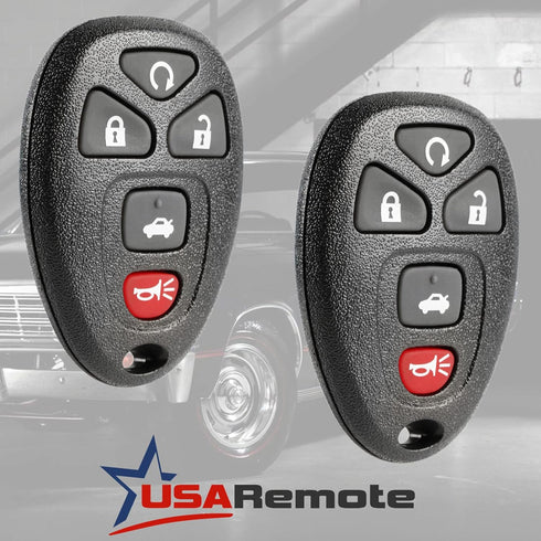 Car Key Fob Keyless Entry Remote fits Chevy Impala Monte Carlo/Cadillac DTS/Buick Lucerne (OUC60270, OUC60221), Set of 2...