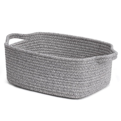 CHICVITA Storage Basket for Gifting, Small Woven Basket for Towels, Cute Basket for Baby, Nursery, Dog Basket, Decorative Rope Basket for Living R...