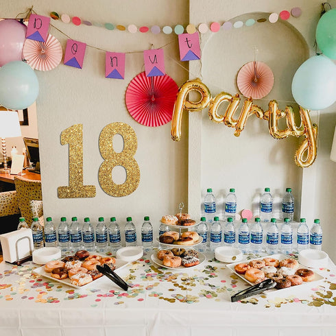 Luter 17 Inch Blank Wooden Number 0 Unfinished Wood Slices Sign Board for DIY Craft Projects Home Sign Wall Birthday Wedding Party Decoration (0)...