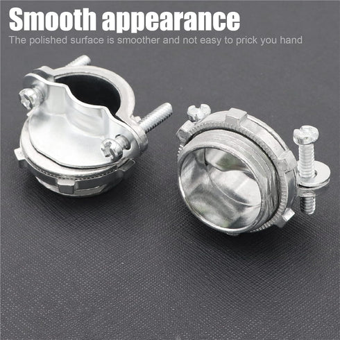 15Pack 1/2" NM Clamp Type Cable Connectors for Metallic Conduit Protect Cables Silver-Zinc...